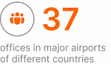 offices in major airports of different countries